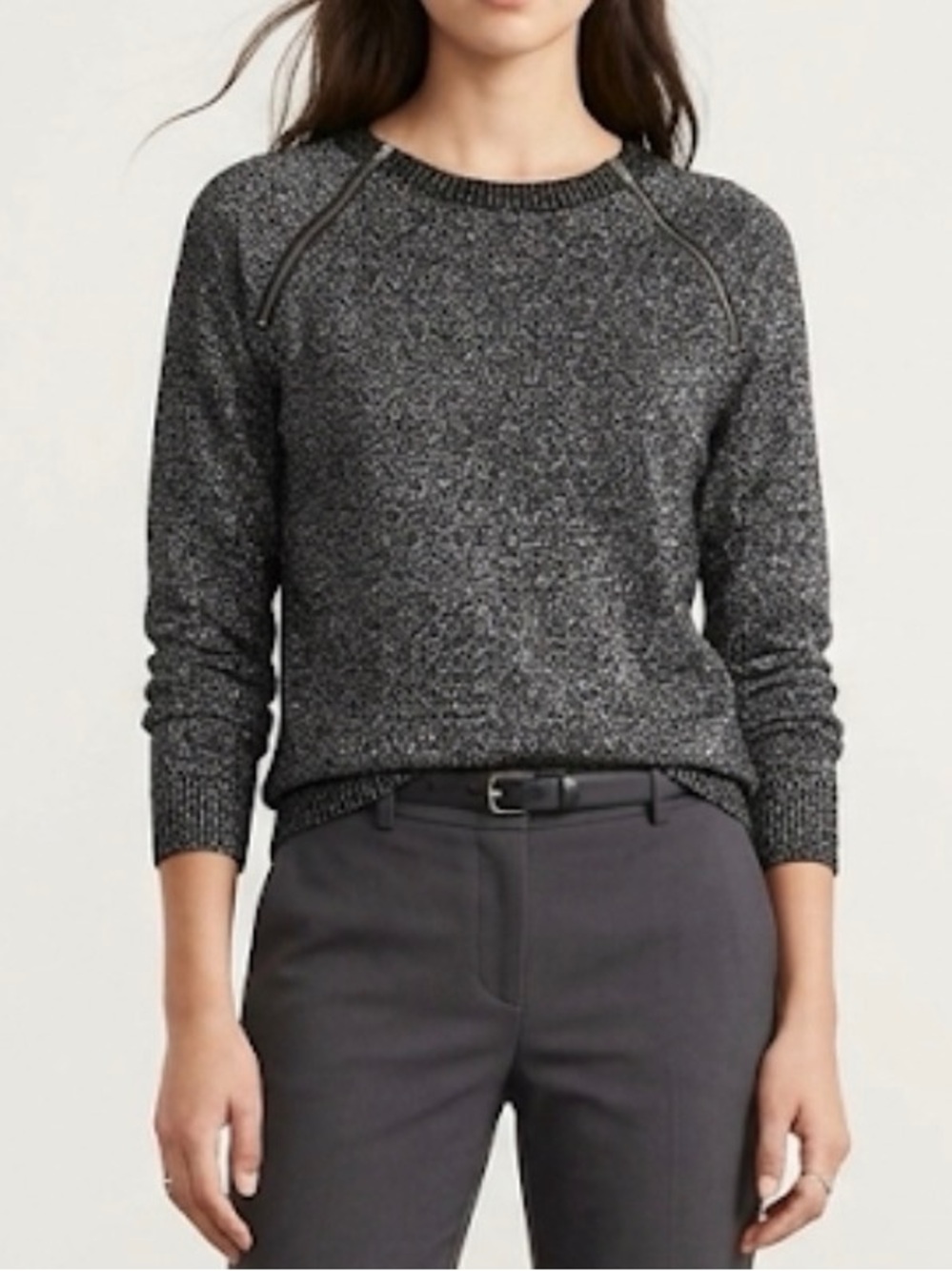 Simon Chang Pop Studio sweater (Silver Metallic and Black)